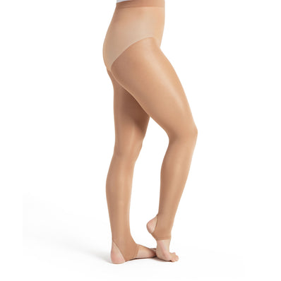 Capezio Stirrup Shimmer Tights - Toast