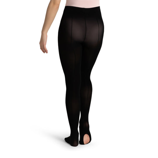Capezio Adults Transition Back Seam Tights - Black