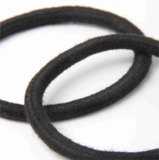 Black 4mm Cotton Elastics