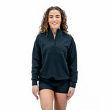 Kids Quarter Zip Top - Black