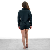 Kids Quarter Zip Top - Black