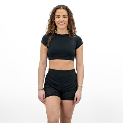 Adults Two In One Short - Black