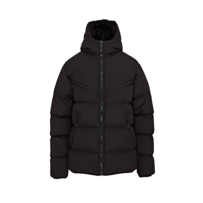 Adults Chevron Puffer Jacket - Black