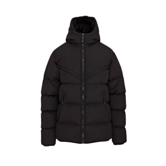 Kids Chevron Puffer Jacket - Black