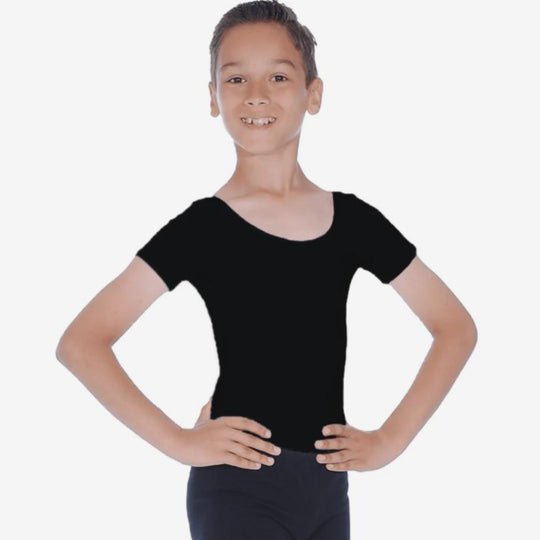 Roch Valley Boys Cap Sleeve Leotard - Black