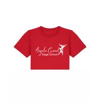 Angela Gravil Kids Raw Hem Crop Tee T-Shirt