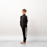 Boys Knitted Tracksuit Top - Black/White