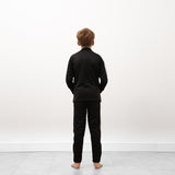 Boys Knitted Tracksuit Top - Black/White