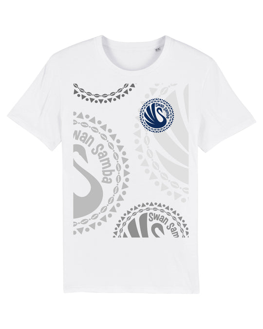 Swan Samba Adult White Heavy T-Shirt