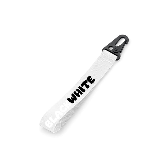 Black White Bag Tag - White