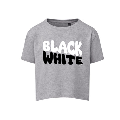 BW Kids Crop Tee - Heather Grey