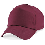 Junior 5 Panel Cap - Burgundy