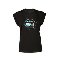 Studio 94 Ladies Fashion Flowy Roll Sleeve Tee