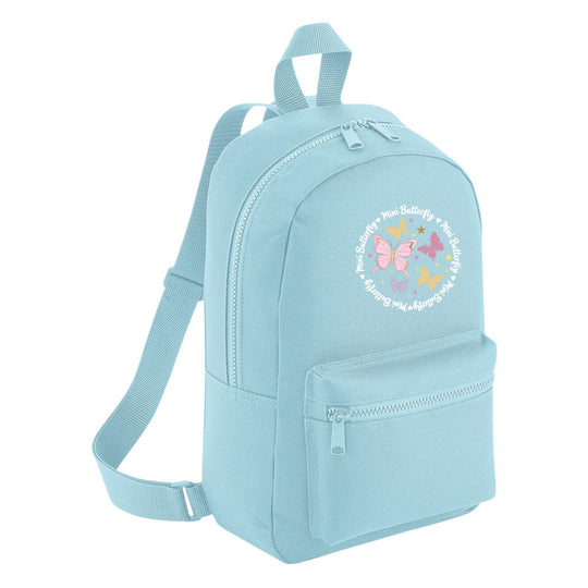 Katie Meghan Boutique Mini Butterfly Ballet Pale Blue Backpack
