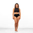 Pandr Zip Front Open Back Crop Top - Black