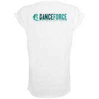 Dance Force Adult Extended Shoulder White Tee