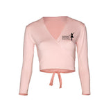 Hannah Spooner Baby Pink Cotton Cross-Over Cardigan