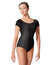 Studio Ladies Shiny Cap Sleeve Leotard