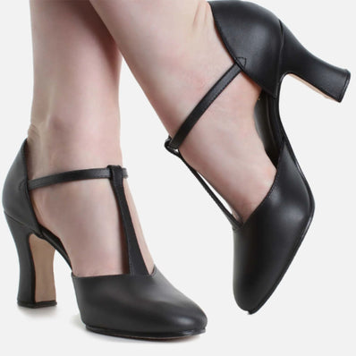 SoDanca T-Bar Character Shoe 3" Heel - Black