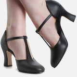SoDanca T-Bar Character Shoe 3" Heel - Black