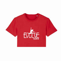 Evolve Dance Adult Raw Hem Crop T-Shirt