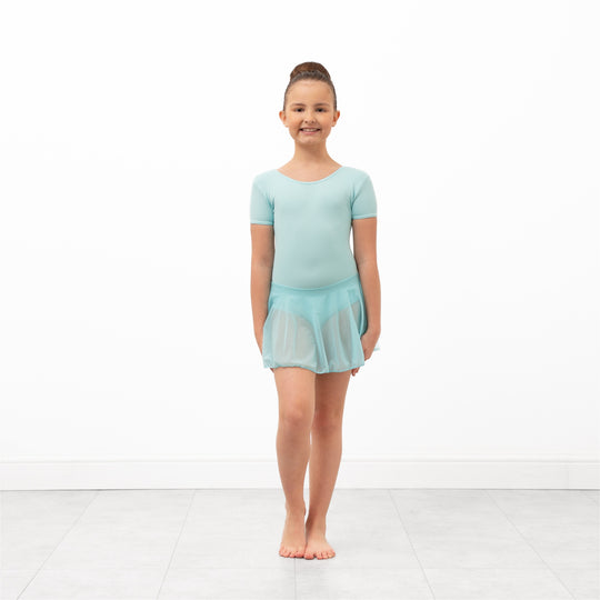 Class Cap Sleeve Skirted Leotard - Aqua