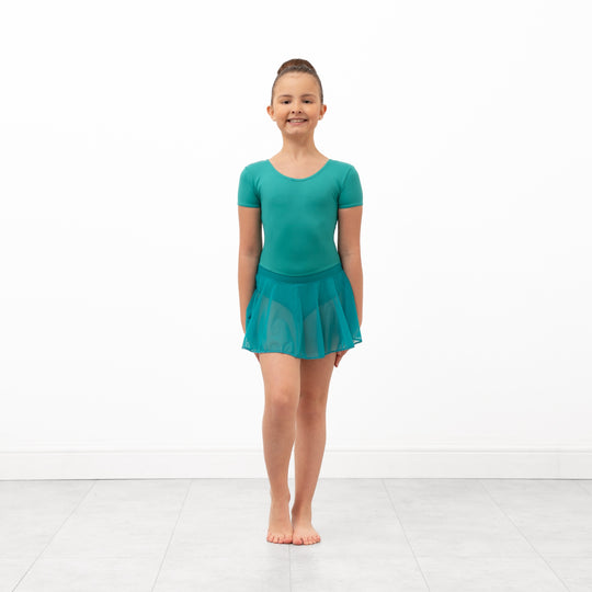 Class Cap Sleeve Skirted Leotard - Jade