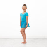 Class Cap Sleeve Skirted Leotard - Turq