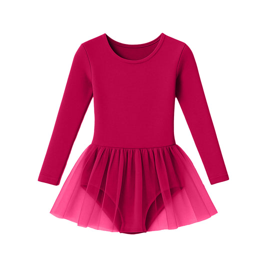 Class Long Sleeve Skirted Leotard - Berry