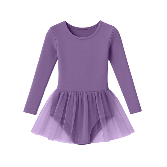 Class Long Sleeve Skirted Leotard - Lavender