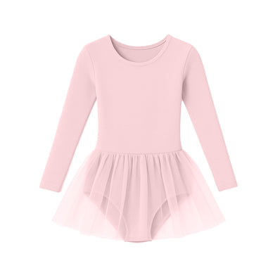 Class Long Sleeve Skirted Leotard - Pale Pink