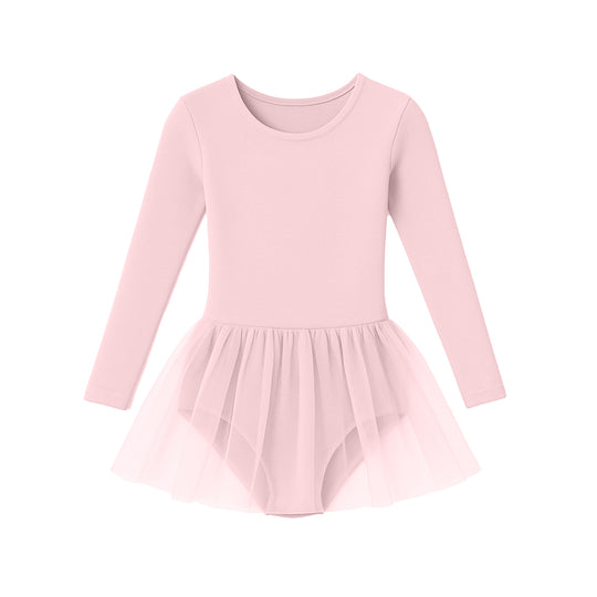 Class Long Sleeve Skirted Leotard - Pale Pink