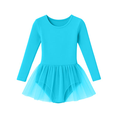 Class Long Sleeve Skirted Leotard - Turq
