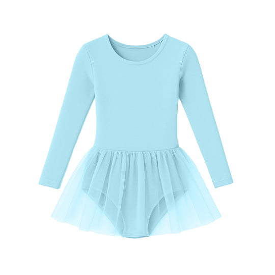 Class Long Sleeve Skirted Leotard - New Blue