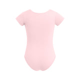 Pandr Cotton Cap Sleeve Plain Front Leotard - Pale Pink