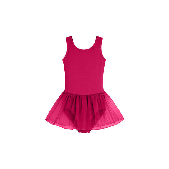 Class Tank Skirted Leotard - Berry