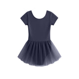 Class Cap Sleeve Skirted Leotard - Navy