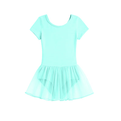 Class Cap Sleeve Skirted Leotard - Aqua