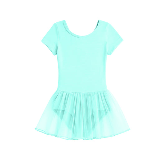 Class Cap Sleeve Skirted Leotard - Aqua