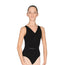 Roch Valley Cotton Ruched Front Tank Leotard - Black