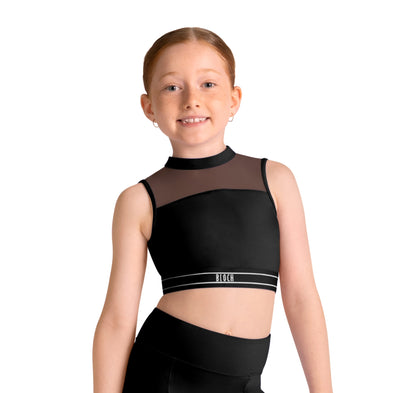 Bloch Kids Mesh Crop Top - Black