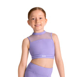 Bloch Kids Mesh Crop Top - Lilac