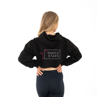 Dance Stars Pink Glitter Raw Cropped Adult Hoodie
