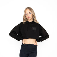 Dance Stars Pink Glitter Raw Cropped Adult Hoodie