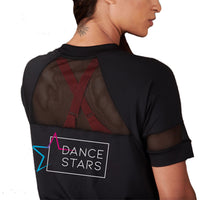 Dance Stars Ladies Mesh Panel Over Tee