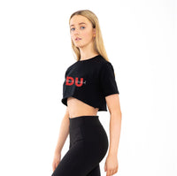 Dance United Adult Raw Hem Crop T-Shirt