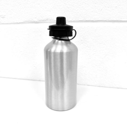 500ml Water Bottle (Two Lids) - Silver