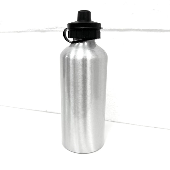 600ml Water Bottle (Two Lids) - Silver