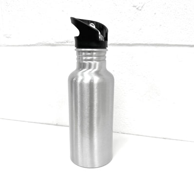 600ml Sports Water Bottle (Int Straw) - Silver