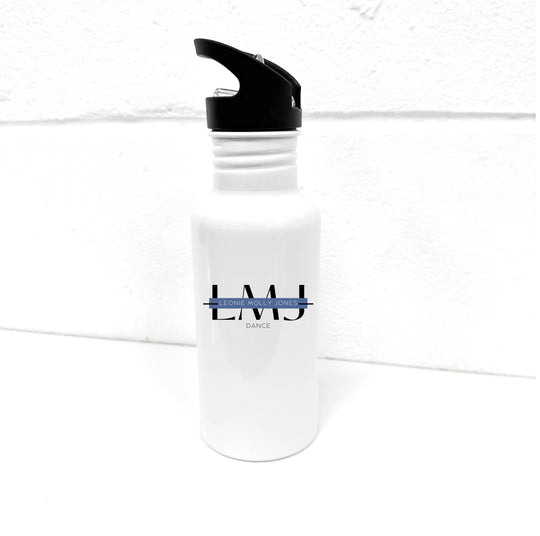 LMJ Dance 600ml Sports Water Bottle (Int Straw) - Blue Logo